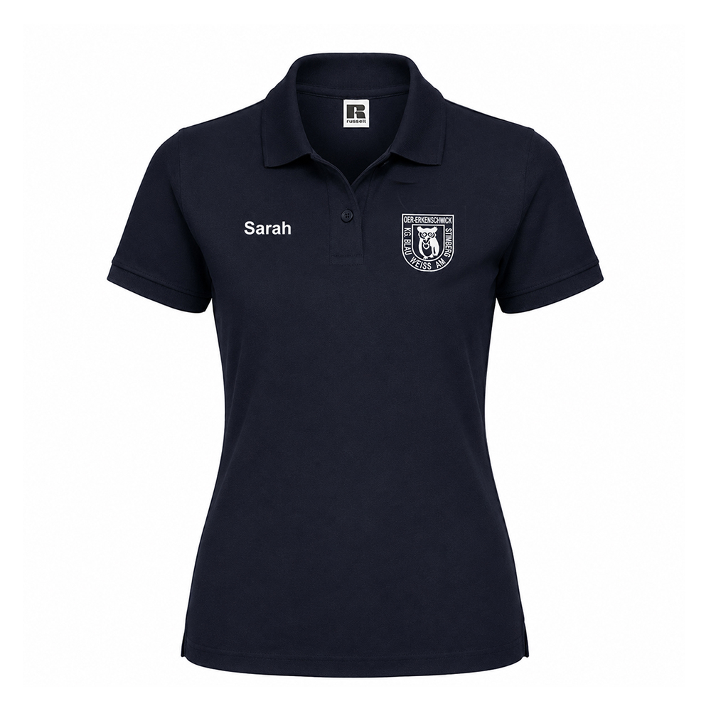 Damen Poloshirt mit Logo- und Namensdruck