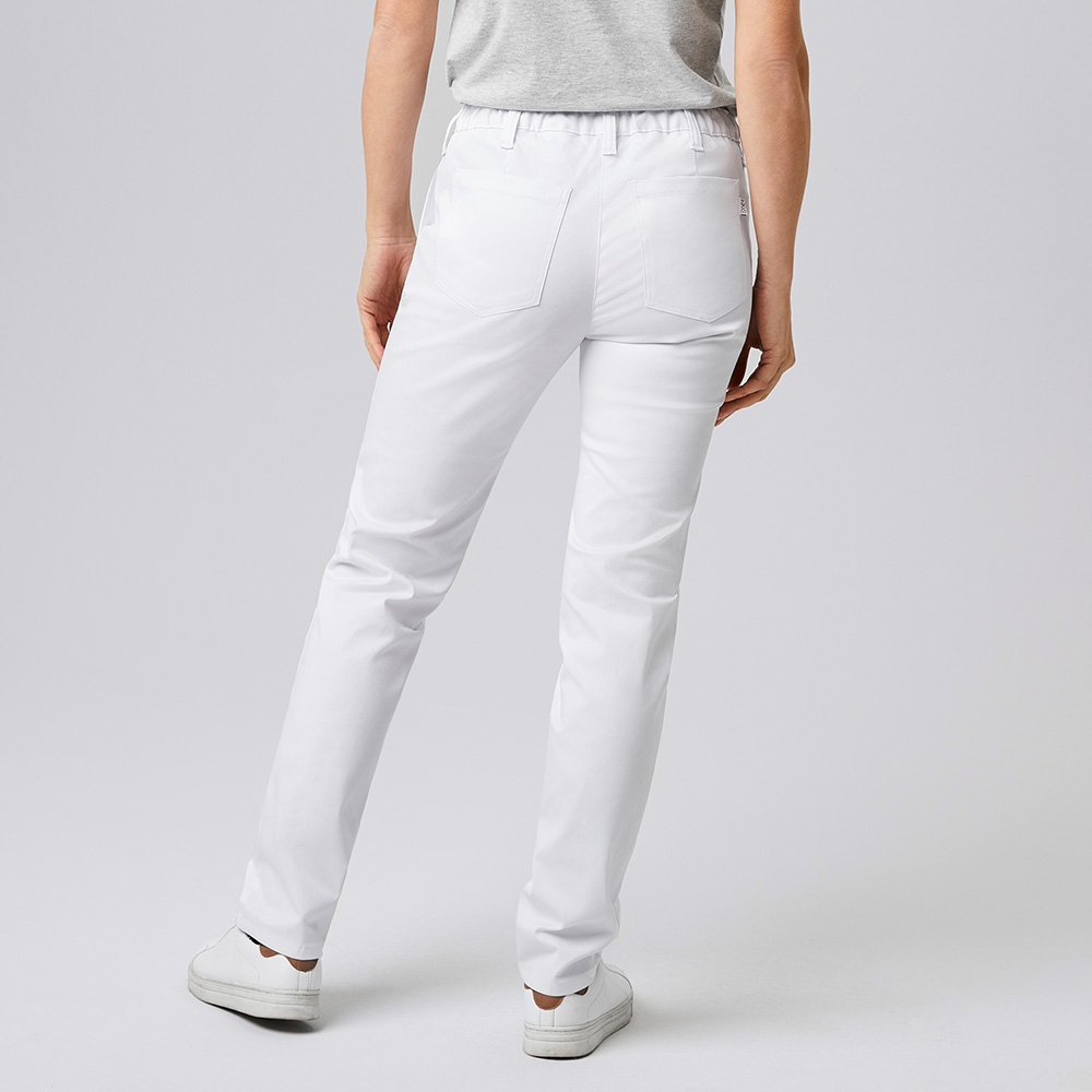 Klassische Damenhose im Five-Pocket-Style. Vielseitig einsetzbar,Gummizugbund. Lässiger Tragekomfort