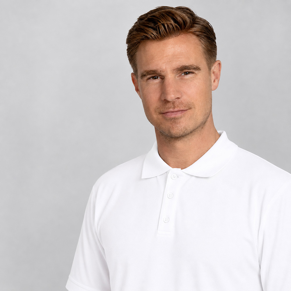 Herren-Poloshirt,mit 3 farbiger Knopfleiste und knöpfen,kurz arm,strech