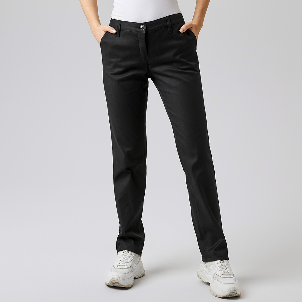 Klassische Damenhose im Five-Pocket-Style. Vielseitig einsetzbar,Gummizugbund. Lässiger Tragekomf