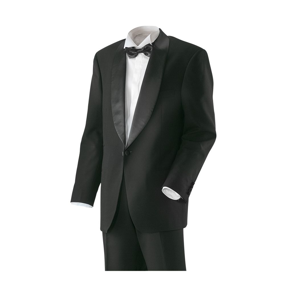 Herren Smokingjacke schwarz, Ein-Knopf-Verschluss