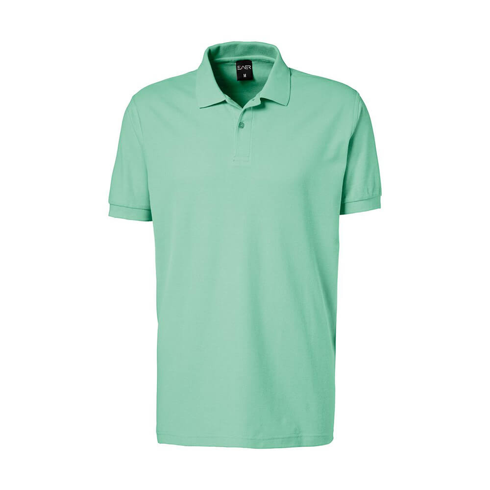  Herren-Poloshirt,Piqué-Material Zwei Ton-in-Ton KnöpfeKragen- und Ärmelbündchen