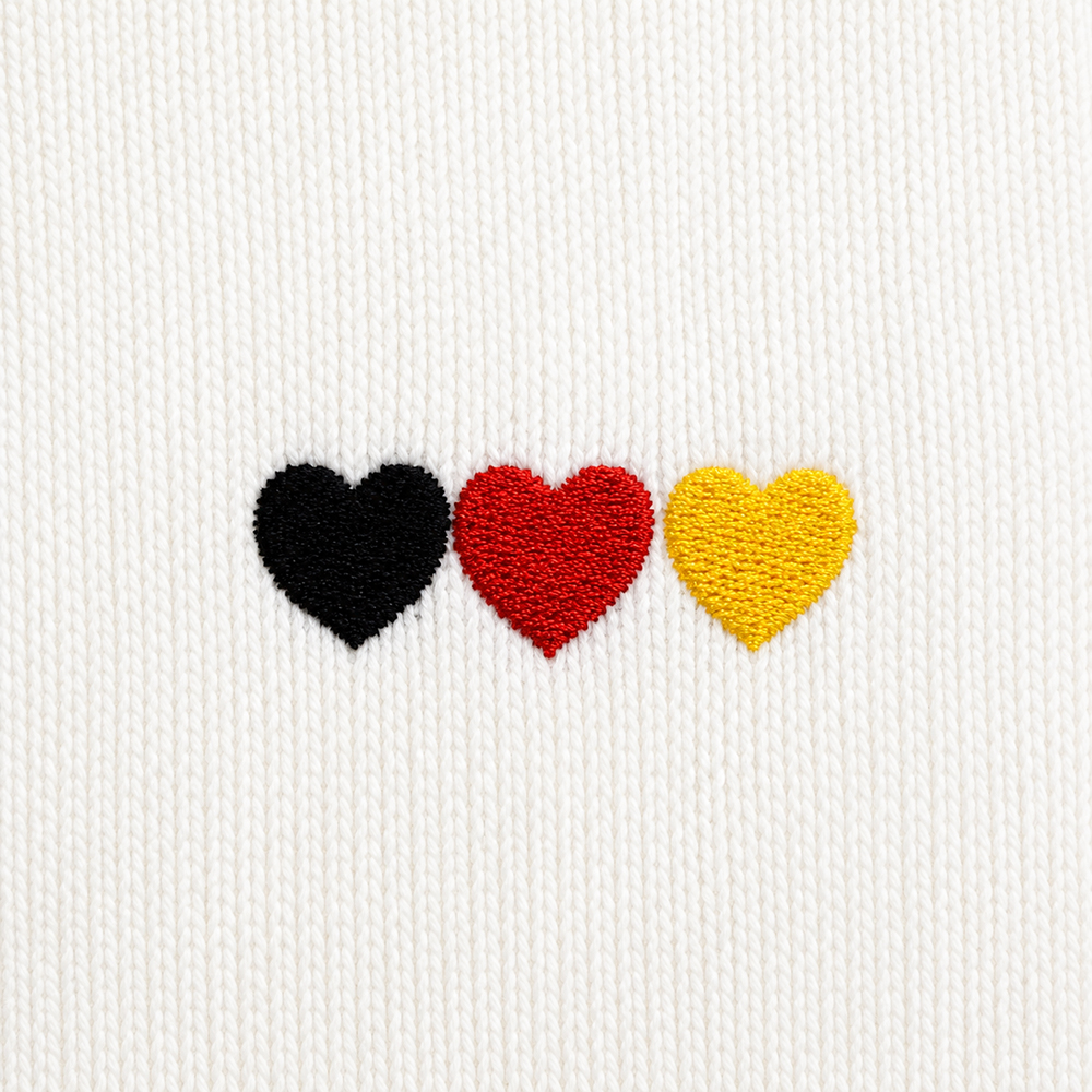 Socken für die ganze Familie mit Stick von 3 Deutschlandherzen