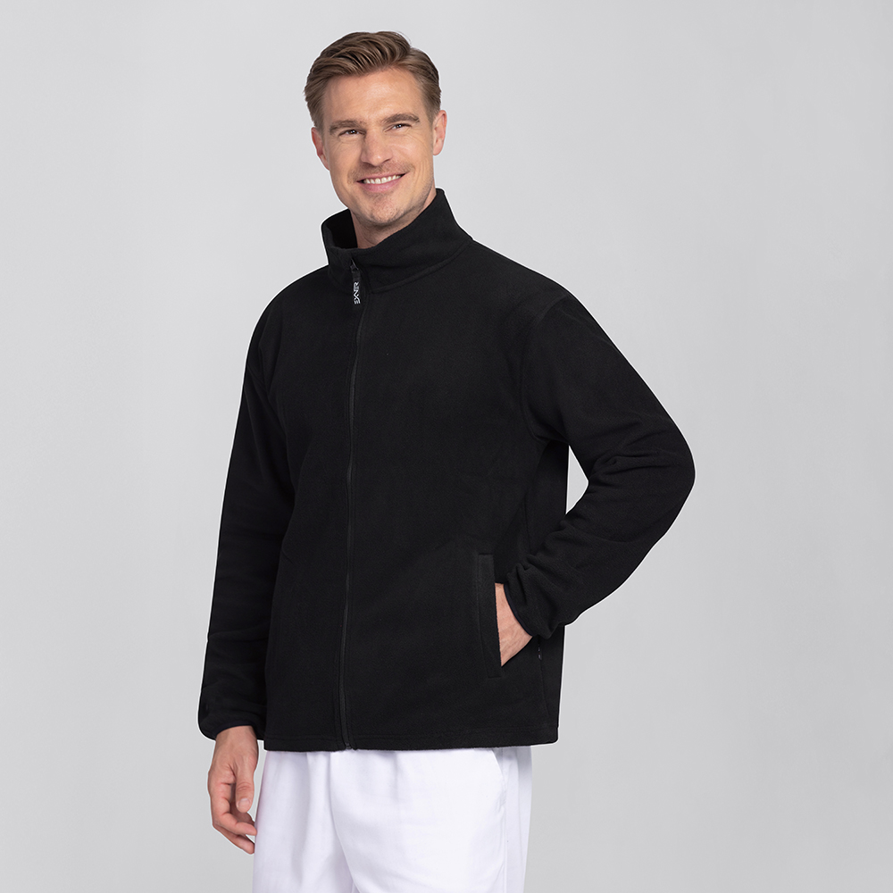 Herrenfleecjacke-mit 2 Seitentaschen und durchgehenden Reissverschluss ,normaler Schnitt.