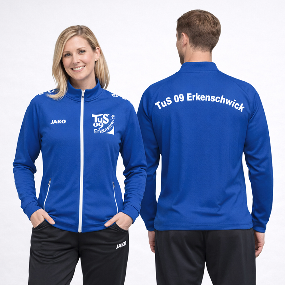 Jako One Trainingsjacke unisex in royal blau mit Vereinsdruck