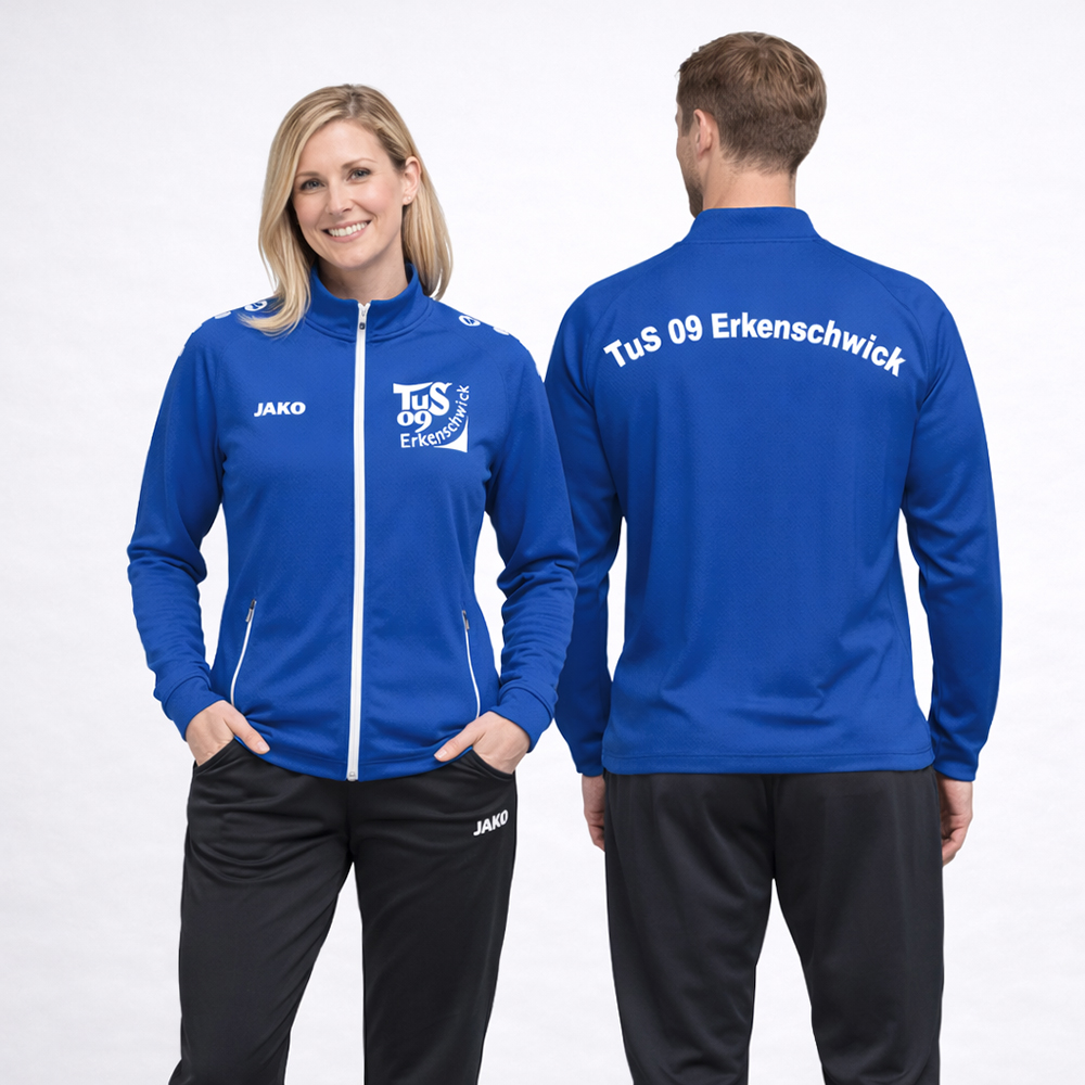 Jako One Trainingsjacke unisex in royal blau mit Vereinsdruck