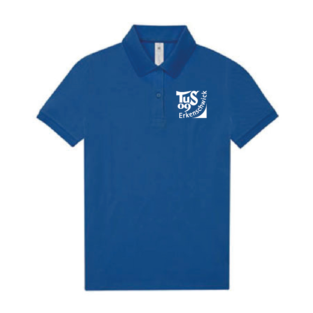 exner damen poloshirt mit Vereinsdruck TUS09 auf der Vorder- und Rückseite