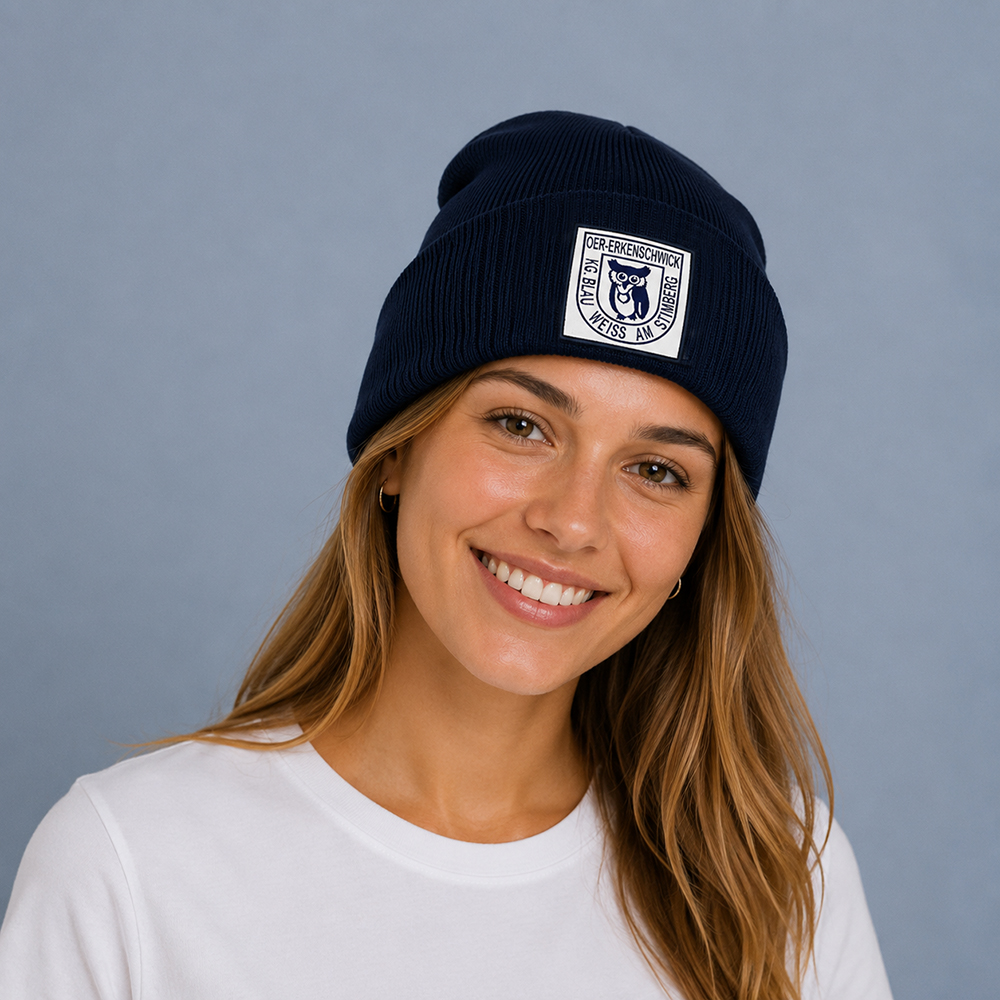 exner beanie mit Logo auf dem Patch
