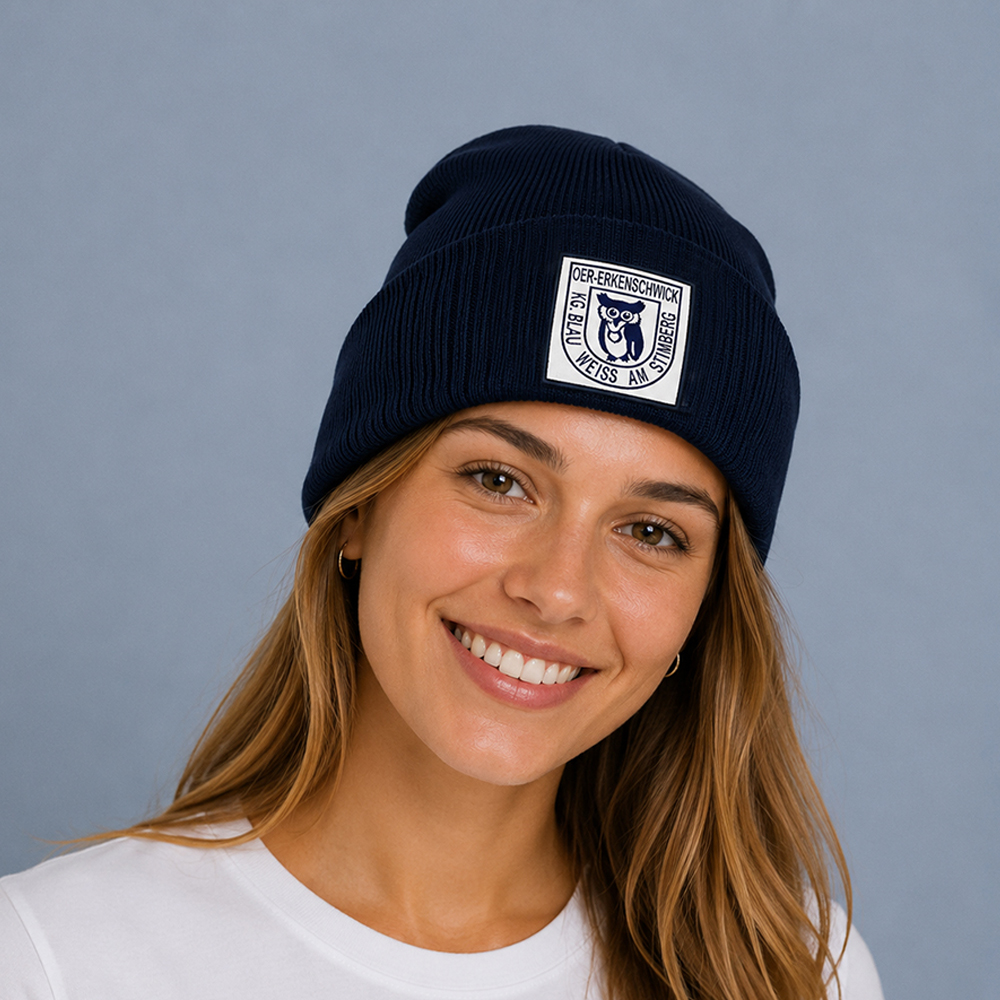 exner beanie mit Logo auf dem Patch